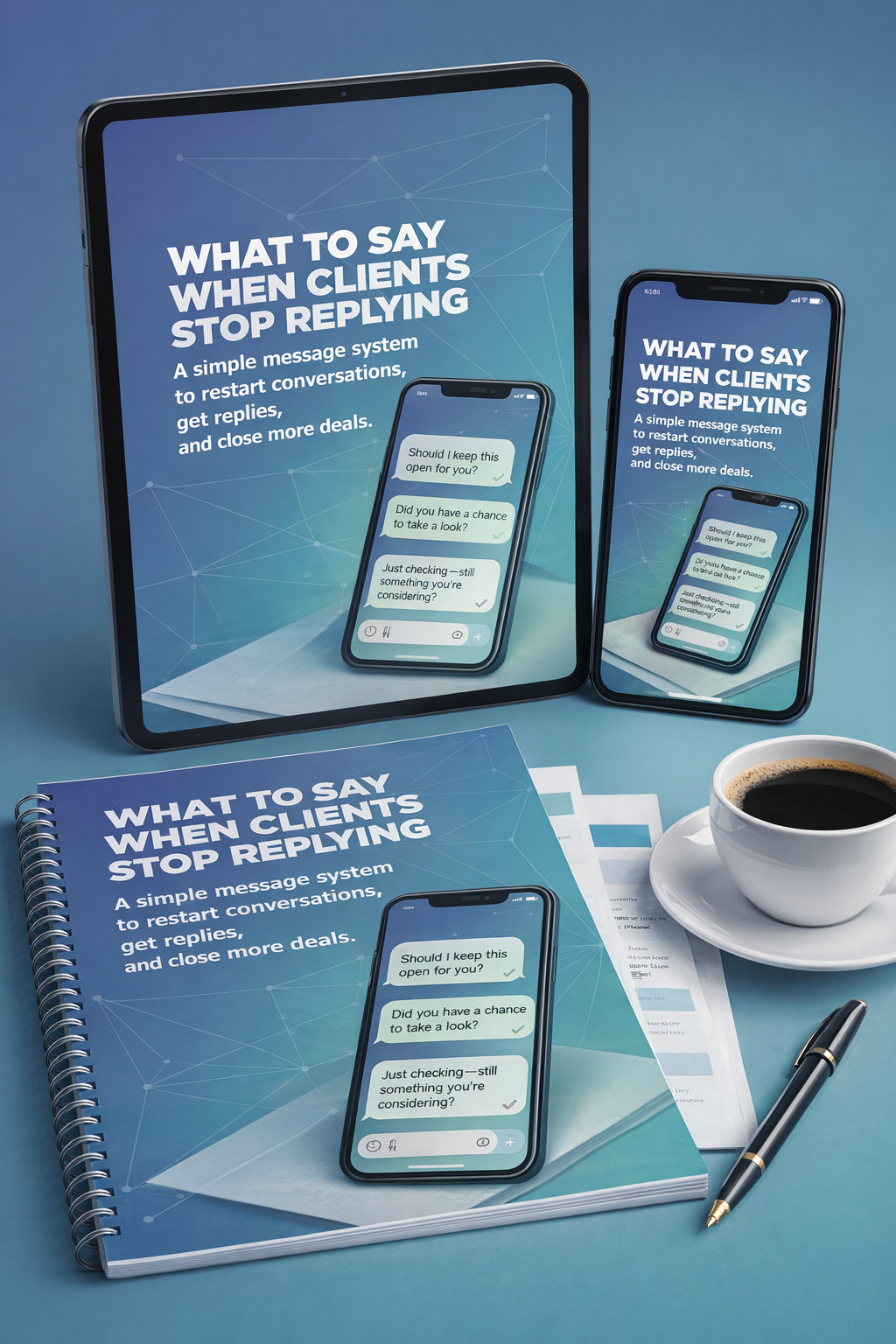 What To Say When Clients Stop Replying product mockup